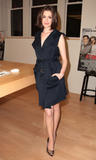 Anne Hathaway shows legs at Meet The Actors hosted at the Apple Store Soho in New York