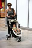 Halle Berry shopping with Nahla at Century City Mall in Los Angeles