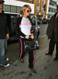 Paris Hilton in white sheer t-shirt in London